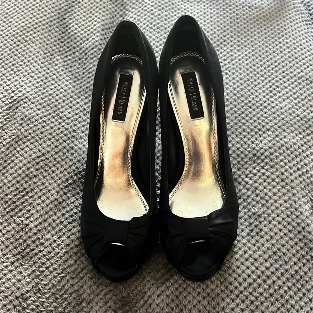 Elegant Black Peep-Toe Heels